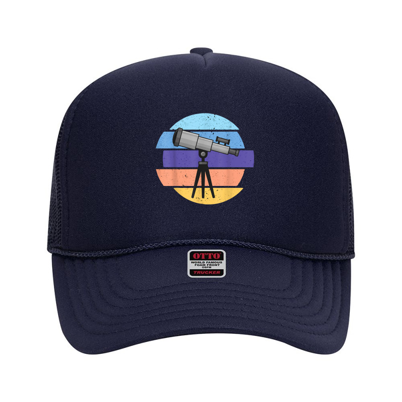 Telescope Retro Cosmology Watch The Stars In The Milky Way T Shirt Foam Trucker Hat by tamarogbbrazee4 | Artistshot