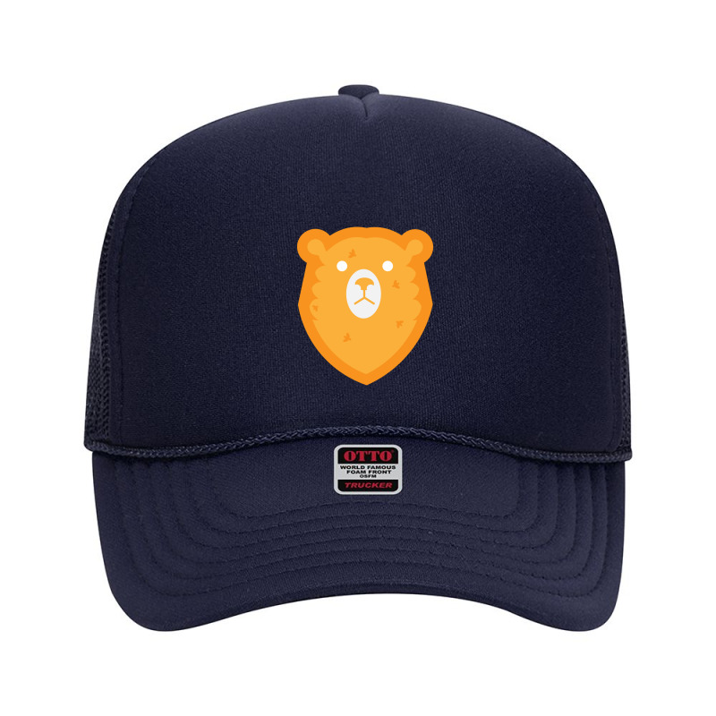 Simple Illustration Of A Yellow Bear's Head Foam Trucker Hat | Artistshot