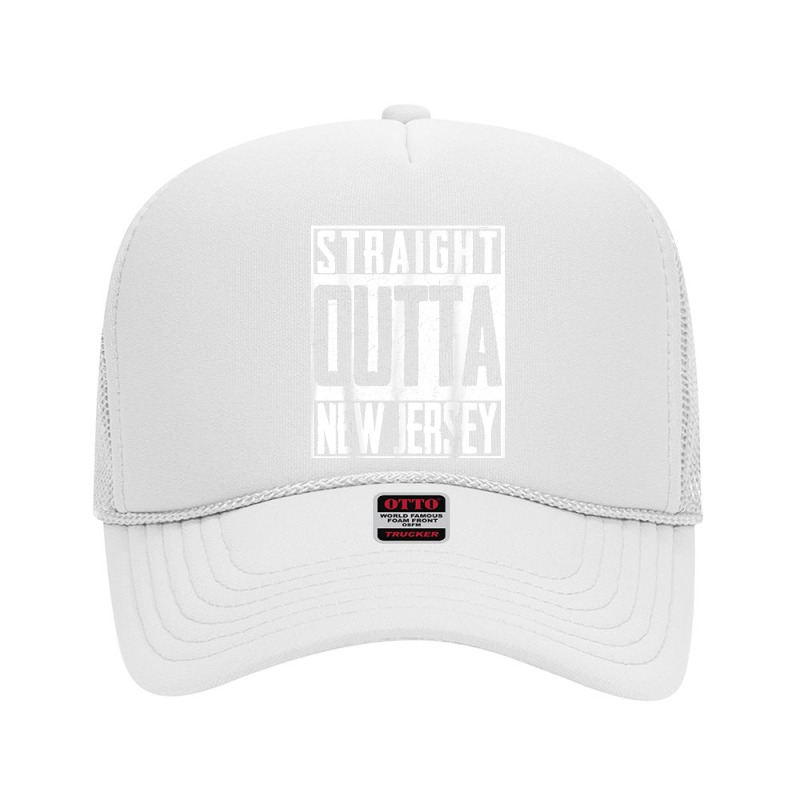 Straight Outta New Jersey Us Patriot Fan Pride T Shirt Foam Trucker Hat | Artistshot