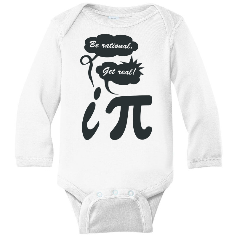 Be Rational Get Real Funny Humor Math Long Sleeve Baby Bodysuit by rusmashirt | Artistshot