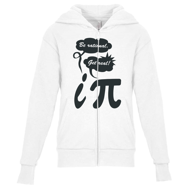 Be Rational Get Real Funny Humor Math Youth Zipper Hoodie by rusmashirt | Artistshot