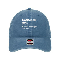 Womens Canadian Girl Definition Canada Flag Country Language V Neck T Dyed Cap | Artistshot