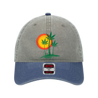 Beautiful Marijuana Weed Palm Tree Paradise Tank Top Dyed Cap | Artistshot