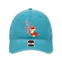 Forest Animal Lover Sakura Cherry Blossom Wildlife Fox T Shirt Dyed Cap | Artistshot