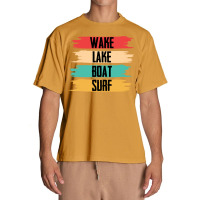 Wakeboarding T  Shirt Wakeboarding   Wake Lake Boat Surf T  Shirt Urban Heavy T-shirt | Artistshot