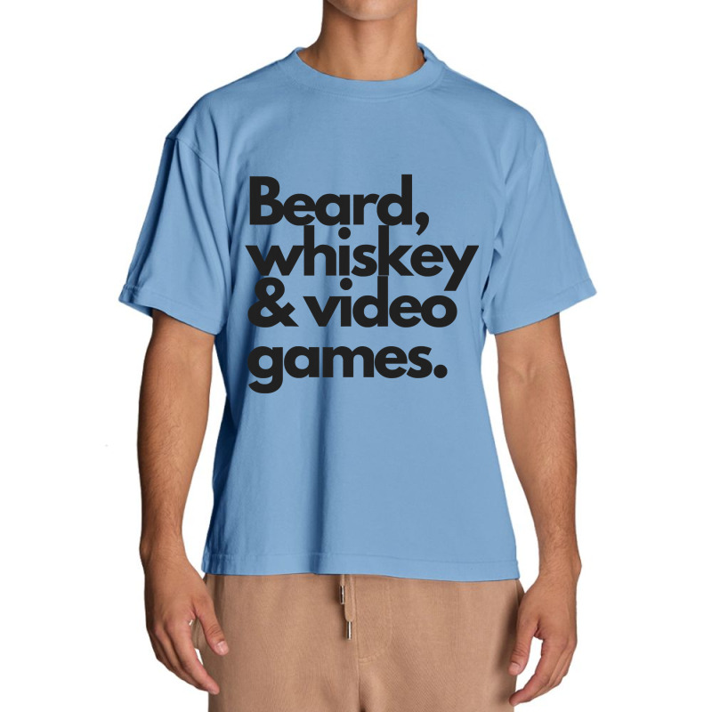 Beard, Whiskey   Video Games  Manly Whiskey Drinker Urban Heavy T-shirt | Artistshot