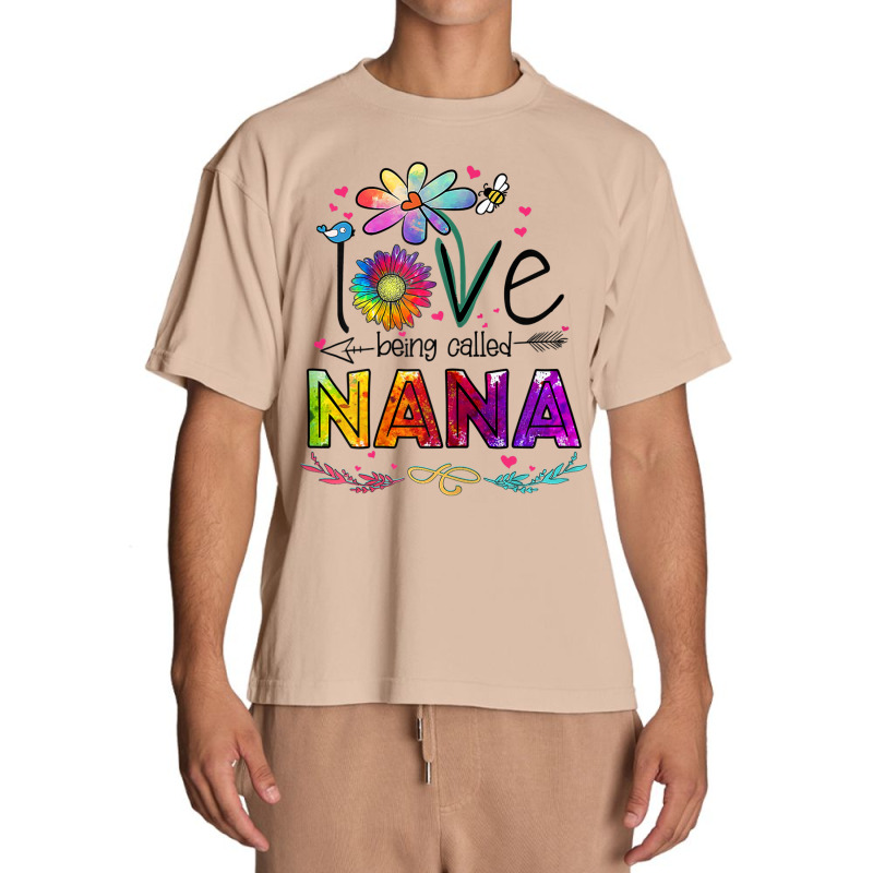 Womens I Love Being Called Nana Daisy Flower Cute Mother's Day Urban Heavy T-shirt | Artistshot