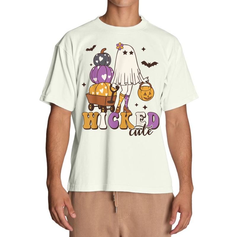 Wicked Cute Spooky Season Halloween Ghost Trick Or Treat T Shirt Urban Heavy T-shirt | Artistshot