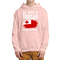 My Wife Is Tongan Nothing Scare Me Flag Heritage Roots Urban Pullover Hoodie | Artistshot