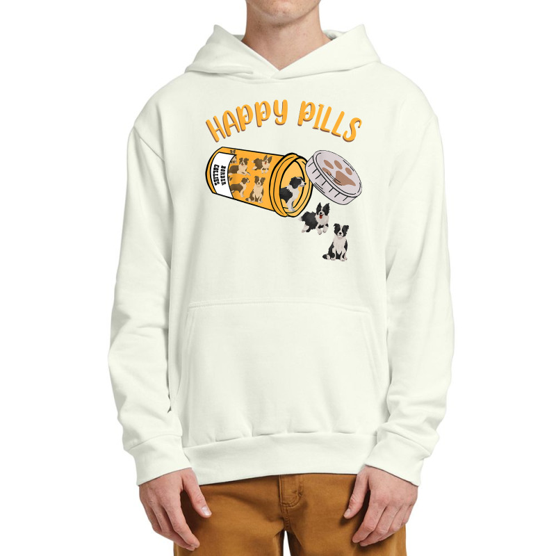 Happy Pills Border Collie Dog Lover T Shirt Urban Pullover Hoodie | Artistshot