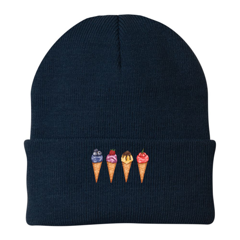 Assorted Ice Cream Cones T  Shirt Assorted Ice Cream Cones Set   Blueb Beanie by thymeartiste | Artistshot