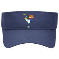 Summer Funny Parrots Drinking Margarita On Summer Vacation Birds Visor Hat | Artistshot