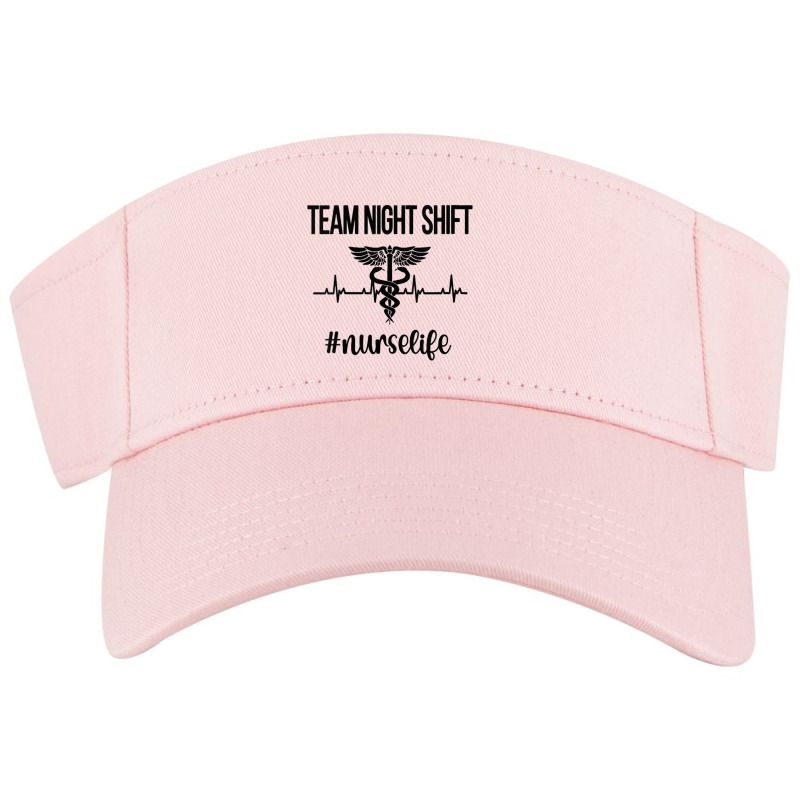 Womens Team Night Shift Caduceus Nursing Night Shift Nurse Week Visor Hat | Artistshot