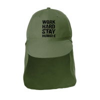 Work Hard Stay Humble Typography Sun Shade Cap | Artistshot