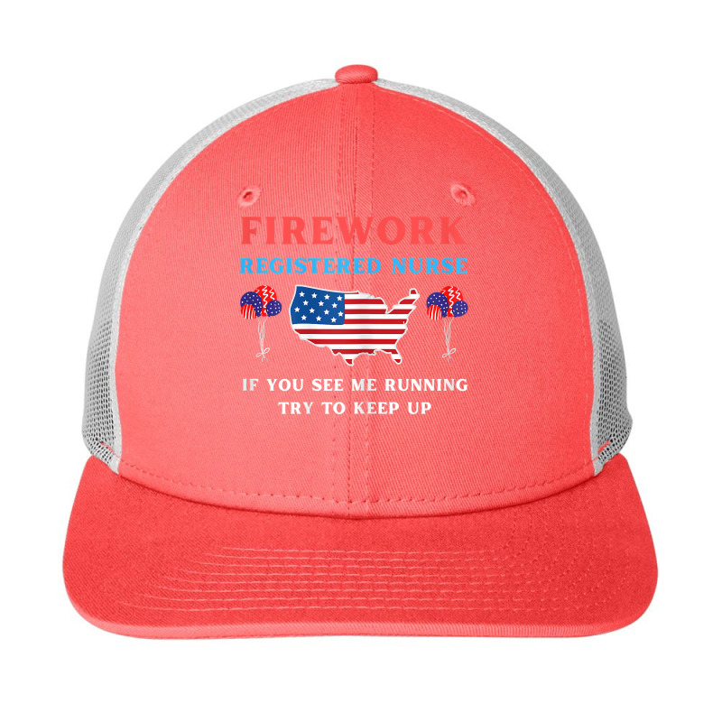 Womens Registered Nurse Fireworks Usa Independence Day 4th July T Shir Snapback Trucker Cap | Artistshot