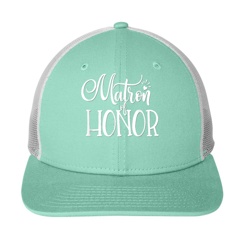 Matron Of Honor Shirt Wedding Party Bride Groom Moh Bestie Snapback Trucker Cap by renelonganecker | Artistshot