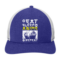 Eat Sleep Anime Repeat Tee Funny Snapback Trucker Cap | Artistshot