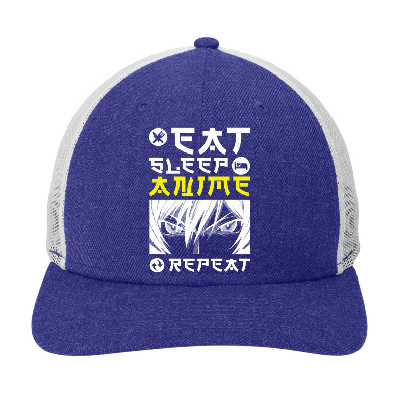 Eat Sleep Anime Repeat Tee Funny Snapback Trucker Cap | Artistshot