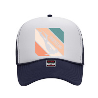 Snorkeling Silhouette Sport Activity Vector Graphic Foam Trucker Hat | Artistshot