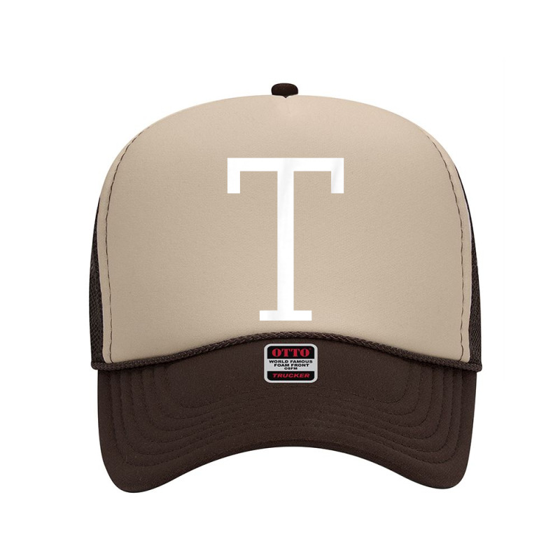 Letter T Initial Name Monogram Capital Letter T Shirt Foam Trucker Hat by hollymu | Artistshot