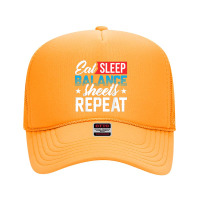 Balance Sheet Accountant Cpa Bookkeeper Software Funny Cute Foam Trucker Hat | Artistshot