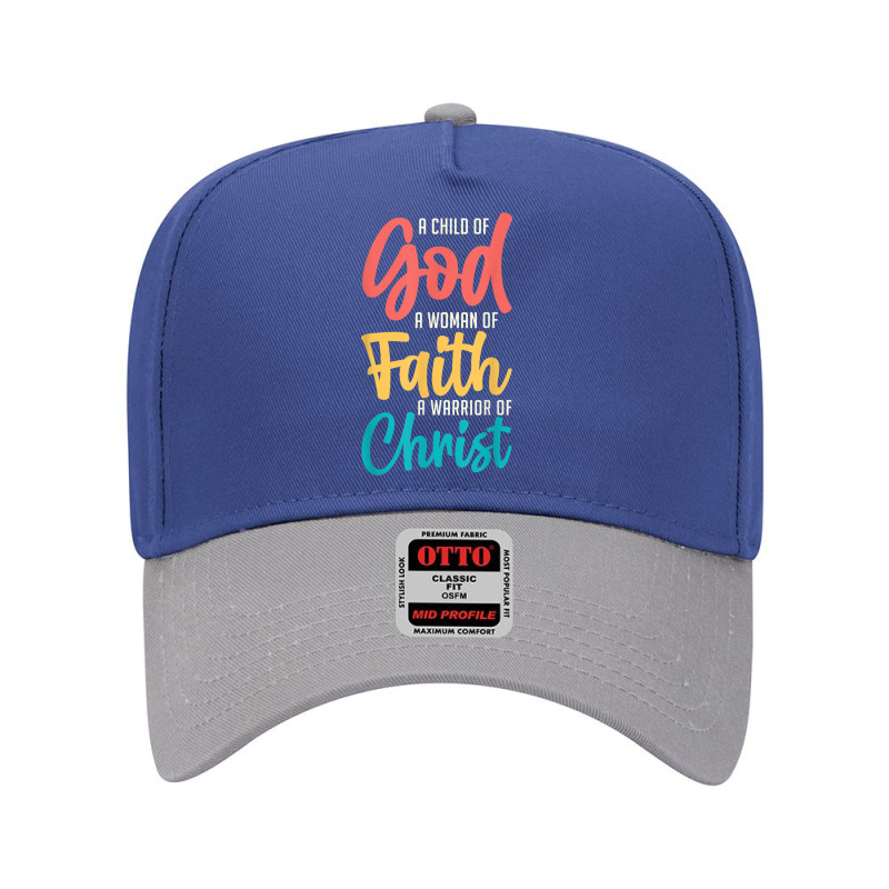 Jesus A Child Of God A Woman Of Faith A Warrior Of Christ Adjustable Baseball Cap | Artistshot