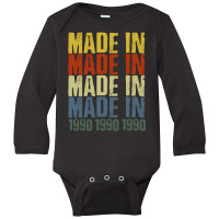 Made In 1990 Long Sleeve Baby Bodysuit | Artistshot