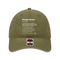 Private Nurse Job Definition Meaning Funny T Shirt Dyed Cap | Artistshot