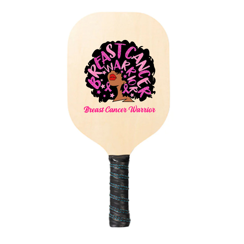 Breast Cancer Warrior Queen Black Woman Pink Ribbon October Pickleball Paddle | Artistshot