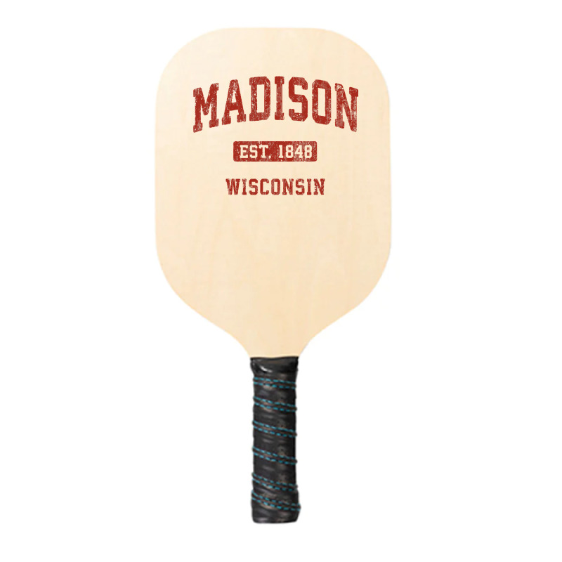 Madison Wisconsin Wi Vintage Athletic Sports Design , Best Gift, Costu Pickleball Paddle | Artistshot