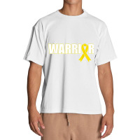 Bone Cancer Warrior Sarcoma Yellow Ribbon Urban Heavy T-shirt | Artistshot