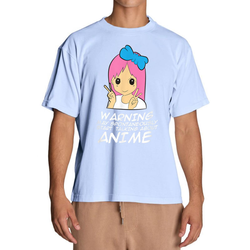 Anime Warning May Spontaneously Start Talking About Anime Urban Heavy T-shirt | Artistshot