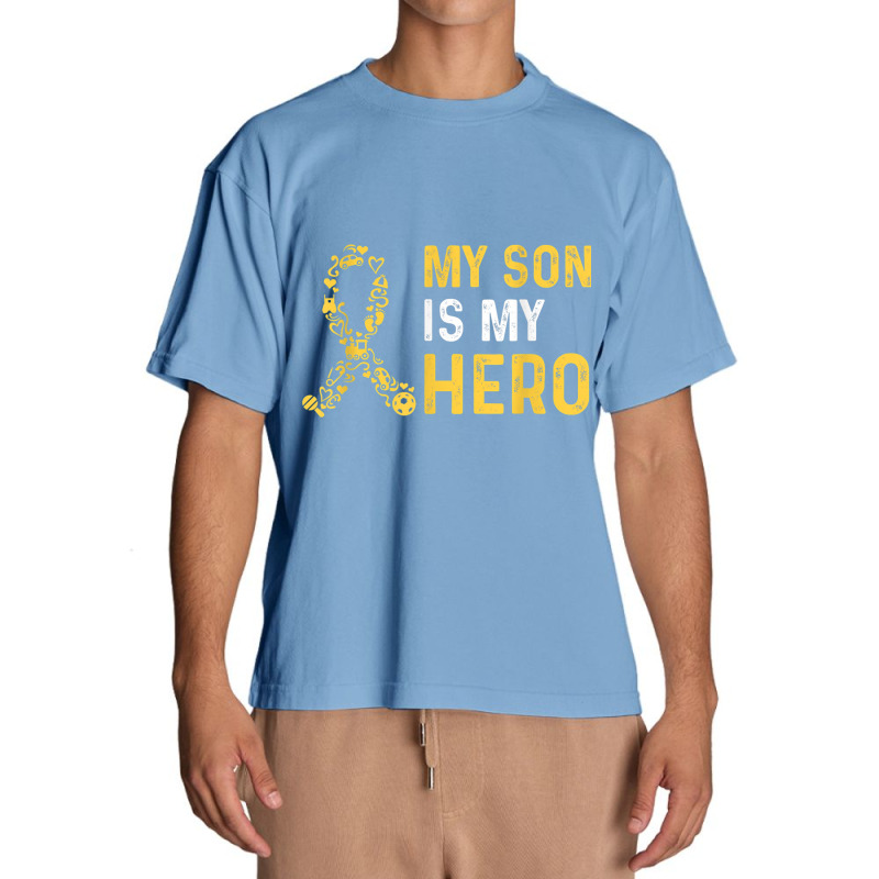 Childhood Cancer Awareness Quote For A Mom Of A Warrior Urban Heavy T-shirt | Artistshot