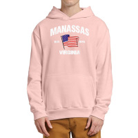 Manassas Virginia Va Usa Stars & Stripes Vintage Style Urban Pullover Hoodie | Artistshot