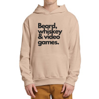 Beard, Whiskey   Video Games  Manly Whiskey Drinker Urban Pullover Hoodie | Artistshot