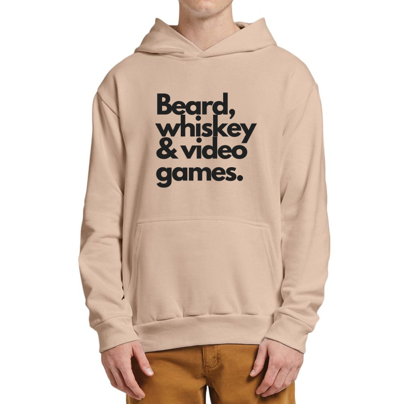 Beard, Whiskey   Video Games  Manly Whiskey Drinker Urban Pullover Hoodie | Artistshot