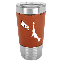 Basketball Dunk Competition Silhouette One Handed Dunk Shot Leatherette Tumbler | Artistshot