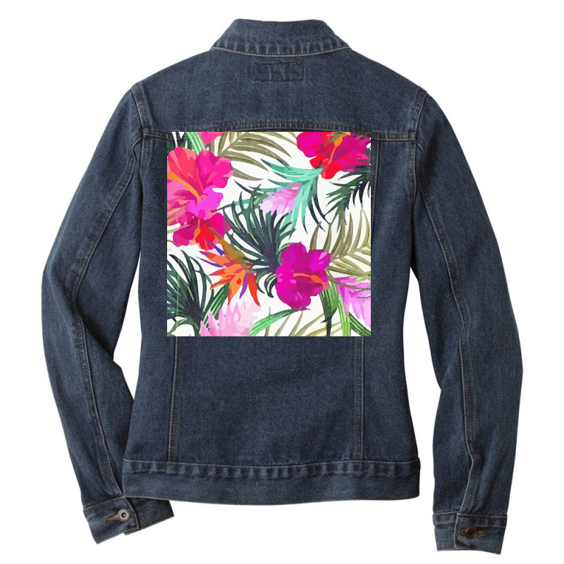 Tropical T  Shirt Tropical Fascinating Foliage T  Shirt Ladies Denim Jacket by toyair | Artistshot