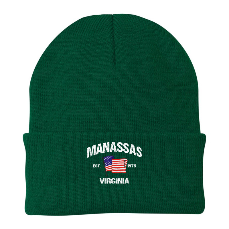 Manassas Virginia Va Usa Stars & Stripes Vintage Style Beanie by PhoebeHaggett | Artistshot