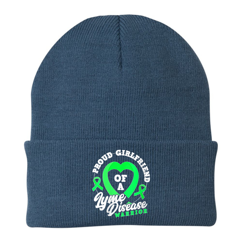 Womens Proud Girlfriend Of A Lyme Disease Warrior Boyfriend V Neck Beanie | Artistshot