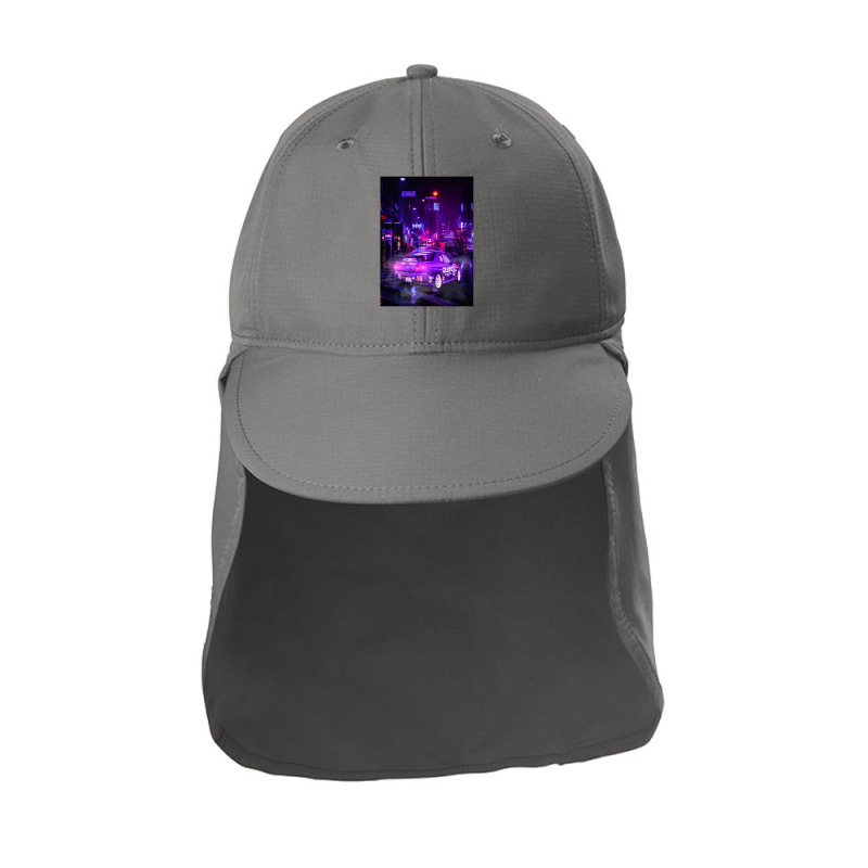 Tokyo Car Neon Synthwave Sun Shade Cap by Jeff_Nugroho | Artistshot