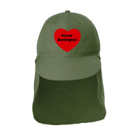 Love Burlington, Hashtag Heart, Love Burlington 2 Sun Shade Cap | Artistshot