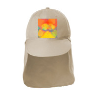 Warm Aesthetic Geometric Abstract Pattern Sun Shade Cap | Artistshot