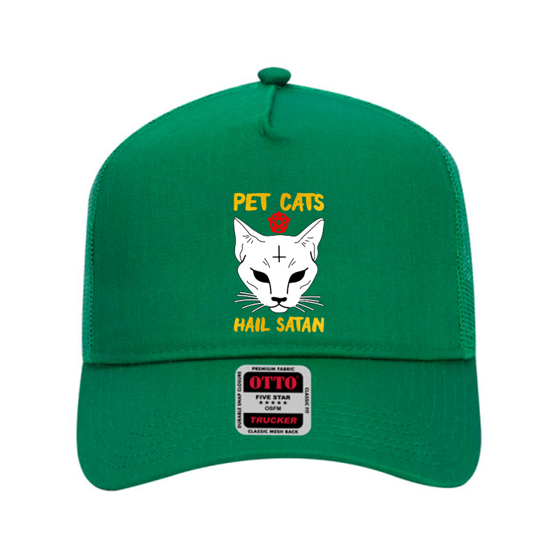 Pet Cats Hail Satan Mesh Back Trucker Hat by ALex Marcus | Artistshot