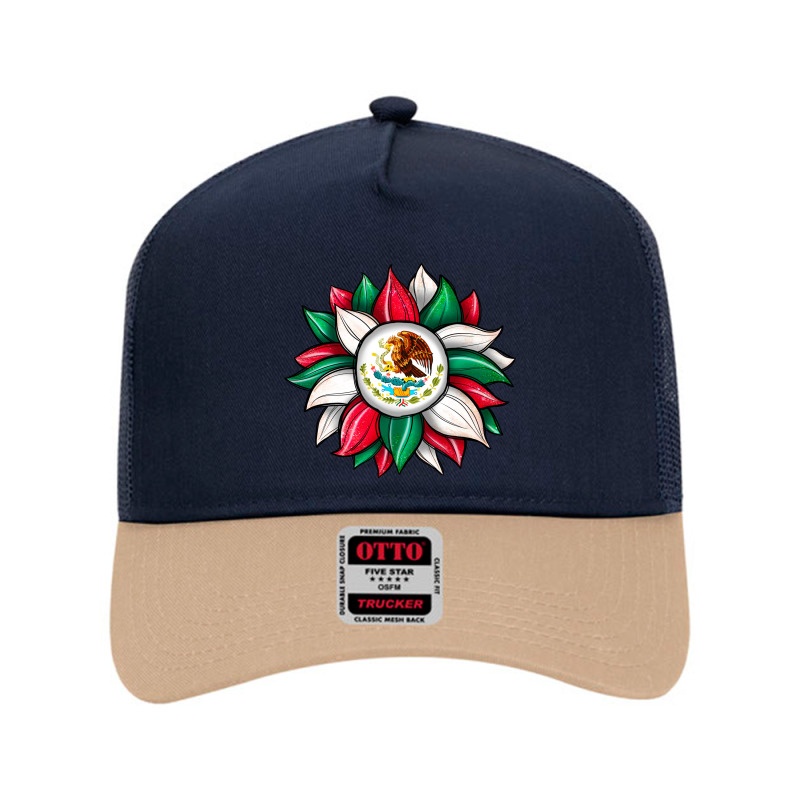 Sunflower Mexican Flag Mesh Back Trucker Hat by JahusDesignShop | Artistshot