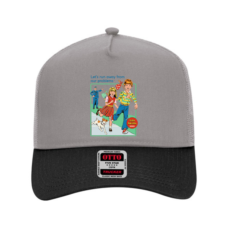 Let’s Run Away Mesh Back Trucker Hat by BrownArt | Artistshot