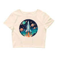 The Human Dream Of Flying As High As The Stars Crop Top | Artistshot