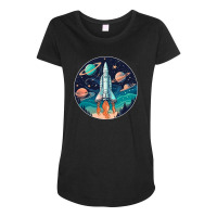 The Human Dream Of Flying As High As The Stars Maternity Scoop Neck T-shirt | Artistshot