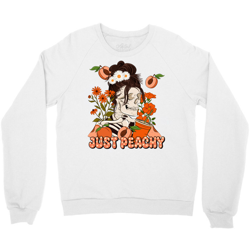 Just Peachy Crewneck Sweatshirt by Oma's Magic World | Artistshot