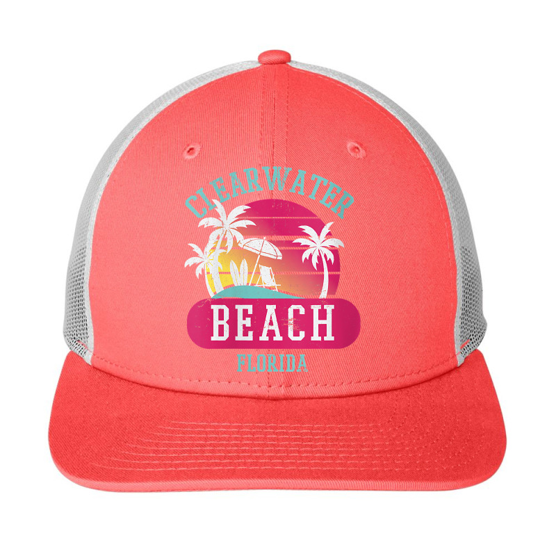 Womens Retro Cool Clearwater Beach Original Florida Sunset Beaches V N Snapback Trucker Cap by abdurrehmancappucci | Artistshot